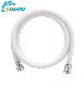 Smooth White Premium RV PVC Handheld Shower Head Hose Flex Hoses Extension with Brass Insert and Nut manufacturer