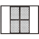  Soundproof 3 Tracks Sliding Window Small Aluminium Sliding Window Doors