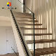 Wooden Stair Match Transparent Unbreakable Glass Railing