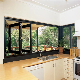 Custom Size House Exterior Balcony Kitchen Double Glazed Glass Aluminum Alloy Sliding Folding Window