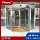 Golden Color Deisgned Hotel Entrance Use 3 Wings Automatic Revolving Door