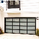 High Security Aluminum Automatic Clear Glass Garage Door with Motor