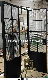 Interior Grid Wrought Iron Glass Door Security Steel Metal Gate