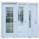  China Factory Wholesale Entry Exterior Steel Security Door with Glass