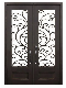  Modern Steel Grill Design Main Entrance Wrought Iron Door with Mesh