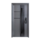 Restaurant Wood French Double Entry Exterior Security Steel / Aluminum / Metal Door