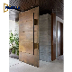  Luxury Contemporary Main Entrance Bronze Metal Copper Entrance Front Entry Door with Glass