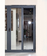 As2208 Safety Glass Energy Saving Double Glass Triple Rail Aluminium Sliding Door