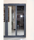 As2208 Safety Glass Energy Saving Double Glass Triple Rail Aluminium Sliding Door manufacturer