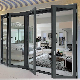 Black Matt Color Customized Double Glazed Glass Aluminum Bi Fold Door
