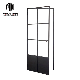 Black Steel Frame Internal Barndoors Kitchen Sliding Glass Door manufacturer