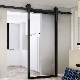 Simple Design Black Aluminium Glass Barn Door Sliding Door for Shower Enclosure manufacturer