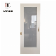  Full Lite Frosted Glass Wood Interior Barn Doors with Sliding Door Hardware Kit