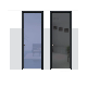 European Style Aluminum Door Home Slim Narrow Frame Glass Casement Toilet Doors manufacturer
