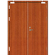  Interior Double Active Swinging Steel Wood Grain Doors with Door Closer