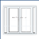High Quality UPVC Double Glazed French Door with Grills Design manufacturer