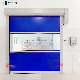 Interior High Fast Speed PVC Rapid Rolling Shutter Vinyl Doors with Transparent Window manufacturer