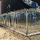 Hot Dipped Galvanized Triple Point Spear Curved Top W Pale Steel Palisade Security Fence