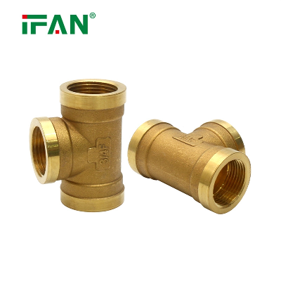 Ifan Factory Brass Tee Plumbing Fittings 1/2"-2" Cw617 Brass Fitting