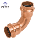  Brass 90 Degree Elbow Fitting of V-Profile Press Watermark Approved