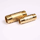 Brass Nipple Round Pipe Fitting Socket Adapter Union Connector