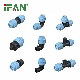  Ifan Blue PP Compression Fitting 20-110mm Elbow Tee Pn25 HDPE Pipe Fitting