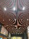 Shopping Market Wood Grain Aluminum Tube Decorative Ceiling