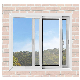  New White PVC Plastic Exterior Double Sliding Glass Price UPVC Window