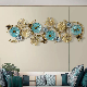  Modern Decorative Metal Golden Blue Butterfly Metal Wall Art for Home Decor Metallic Wall Hanging
