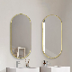Magnified Jh Glass High Standard Golden Frame Mirror From Reliable Supplier manufacturer