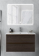 MDF Plywood Bathroom Furniture Bathroom Cabinet with LED Light Mirror