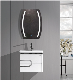  European Style Wall Mount Bathroom Vanity Sets Cabinet PVC Bathroom with Light Mirror