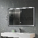 Rectangle Modern Backlit Wall Mounted Touch Screen Lighted Black Makeup Framed LED Color Changing Custom Bathroom Mirror for Apartment Hotel Project