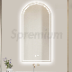  Circle Toilet Chinese Arch Round LED Mirrors Decor Wall Large Full Length Stickers Wall in Bathroom with LED Light Vanity Mirror