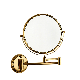 8 Inch Gold Finish Two-Sided Swivel Wall Mounted Magnifying Bathroom Makeup Mirror