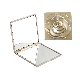 Small Cosmetic Mirror Portable Folding Three-Dimensional Relief Gilt Cosmetic Mirror