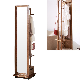 Lush Moden Style Floor Stand Dressing Mirror with Swiveling Wheel