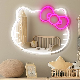 Bedroom Wall Mirror, Anime Hello Kit Cat Neon Sign for Dresser, Locker Room, Living Room, Kid Room, Neon Light up Acrylic Mirror with Dimmable for Children Gift manufacturer