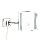 LED Rotation Bathroom Wall Mounted Extendable Cosmetic Makeup Mirror