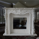  White Natural Marble Stone Fireplace Mantel Home Decoration