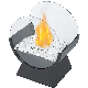  New Release Indoor Bio Ethanol Tabletop Fireplace Metal Structure Table Top Fire Place for Patio/Factory Supply Glass Insert Mini Round Portable Small Fireplace