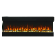 China Hanging Fireplace Price Decorative Electric Fireplace Three Side View Fire Space Heater manufacturer
