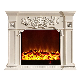 Cheap Freestanding Decorative Electric Fireplace Heater with European Design and Simulated Flame TV Stand manufacturer