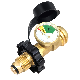 Pol Propane Tank Adapter with Pressure Gauge Convert Pol Valve