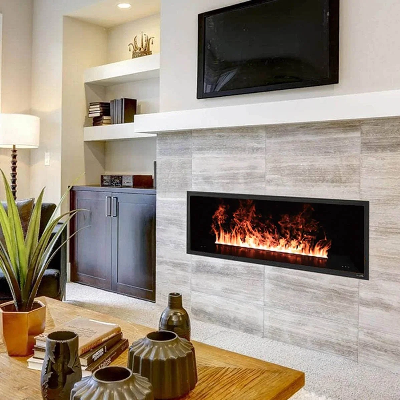 60" 70" Wall Mounts LED Flame Decorative Mist Steam Fireplace 3D Water Vapor Electric Fireplace