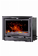 Black Modern Indoor Wall Insert Wood Burning Stove Room Heater Fireplace for Home Use in Winter