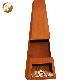 Wood Burning Corten Steel Freestanding Outdoor Fireplace manufacturer