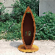 Garden Ornament Corten Steel Wood Storage Firewood Rack