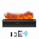  60 Inch Modern Indoor Decorative Water Vapor Flame Fireplace Wall Mounted Home Heater with Remote Control