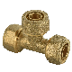 Wholesale Brass Pex Pipe Fittings Brass Tee with Oring manufacturer